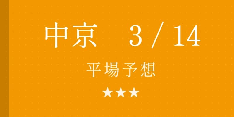 2026年3月14日 中京競馬場平場予想｜Python解析による期待値特化レポート